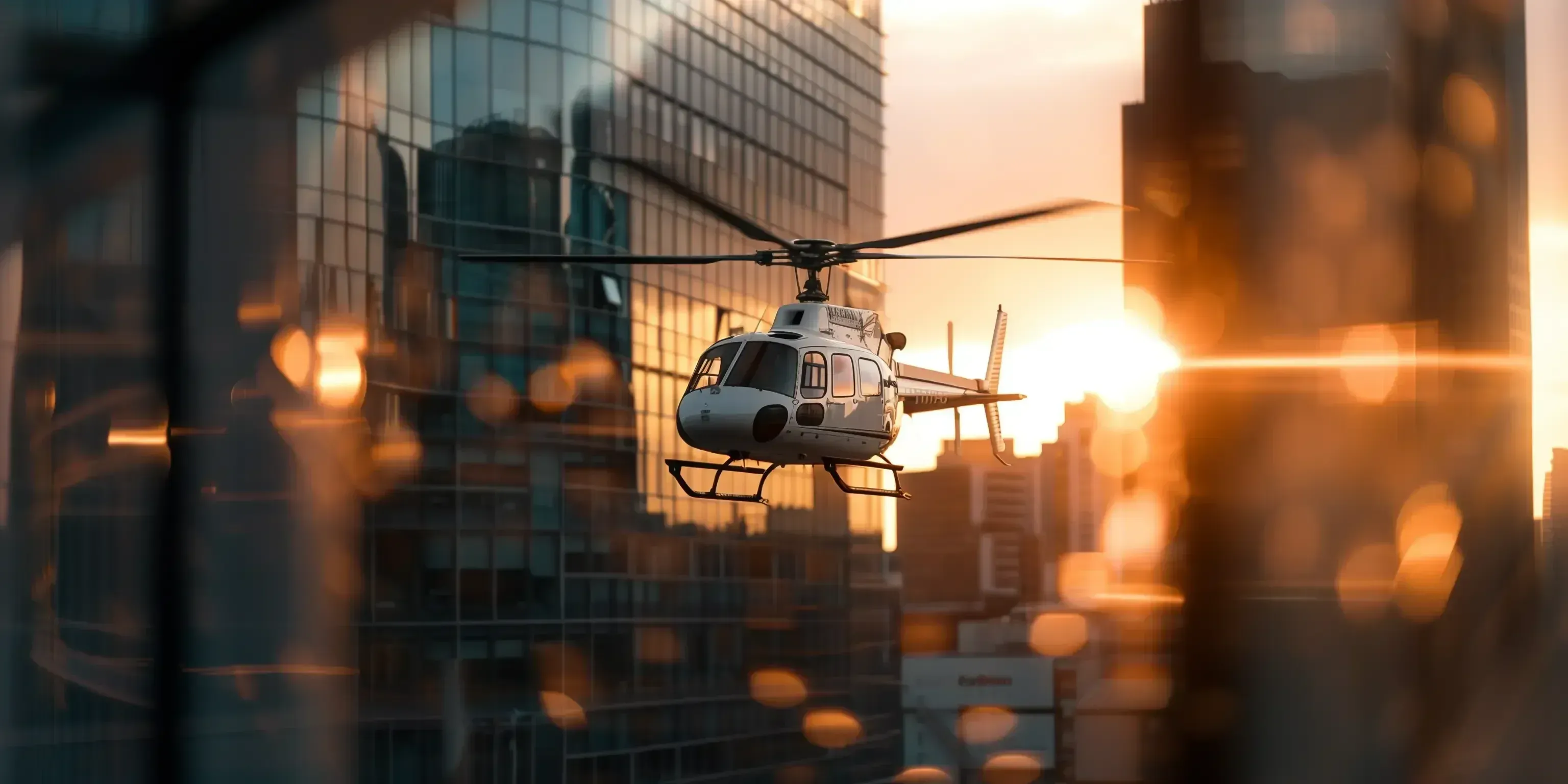 Aerial view of Cape Town from a private helicopter tour