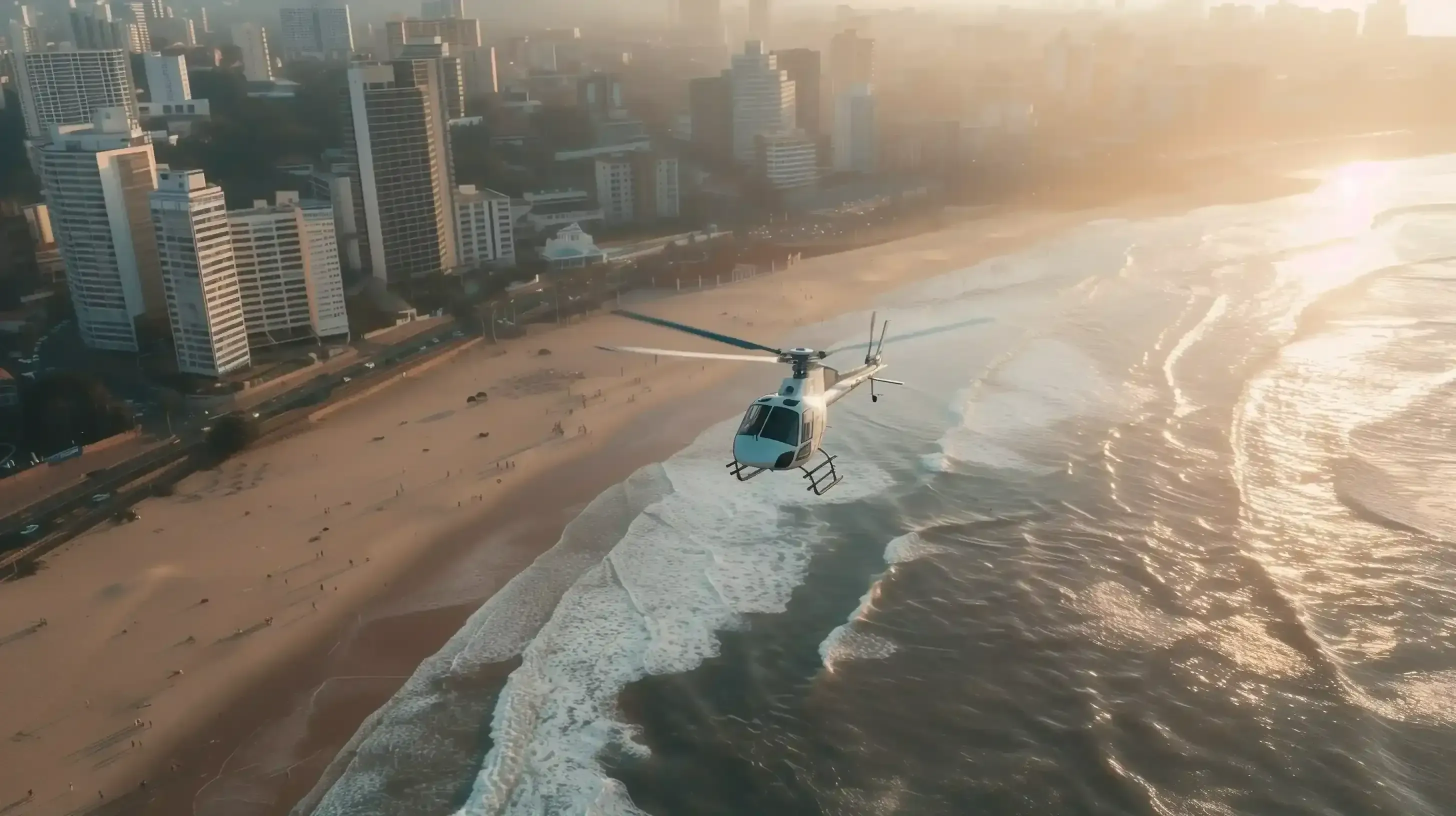 Scenic helicopter flight along South Africa's breathtaking coastline